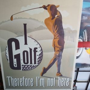 I Golf metal sign 12x16